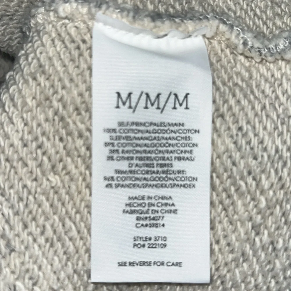 Cabi Brand Fusion Cropped V-Neck Sweatshirt - Med - Picture 5 of 5